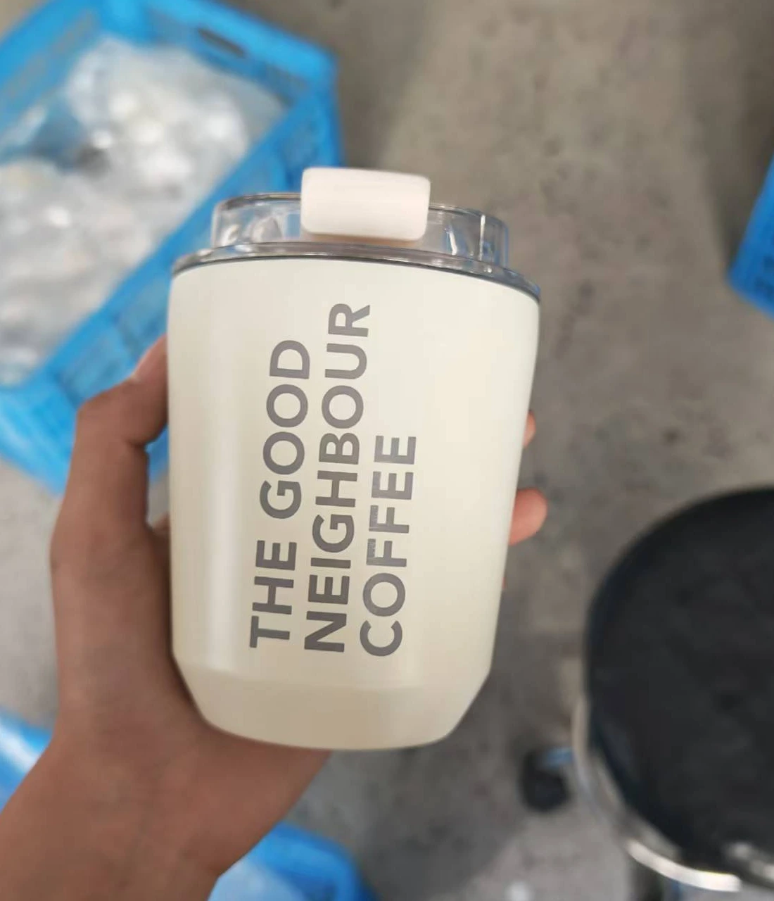 The Good Neighbour Coffee finished custom tumbler